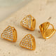 EH703 White Diamond Gold Earrings Picture4